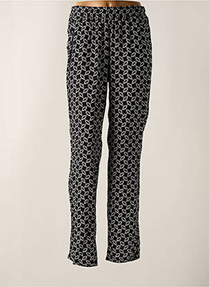 Pantalon droit tissage popeline taille haute noir STARK femme