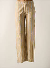 Pantalon large coupe fluide taille normale beige SIGNE NATURE femme