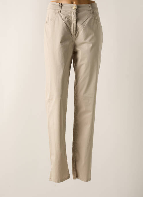 Pantalon droit beige EAST DRIVE pour femme