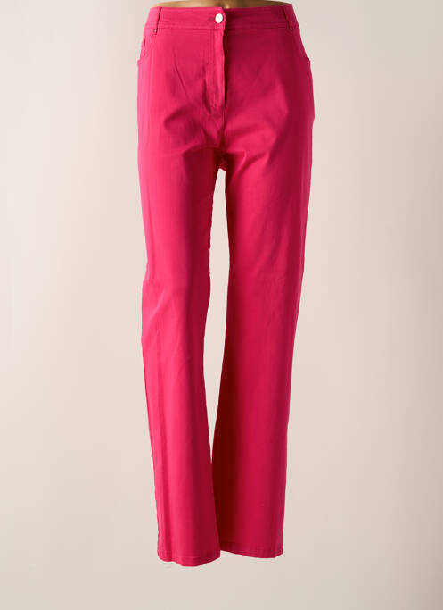 Pantalon droit rose fonce PAUSE CAFE pour femme