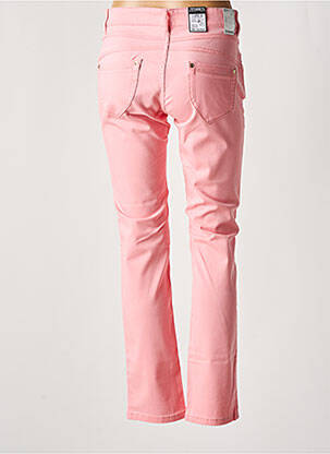 Pantalon slim tissage popeline taille normale rose ZERRES femme