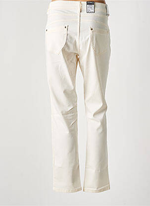 Pantalon slim tissage popeline taille normale beige ZERRES femme