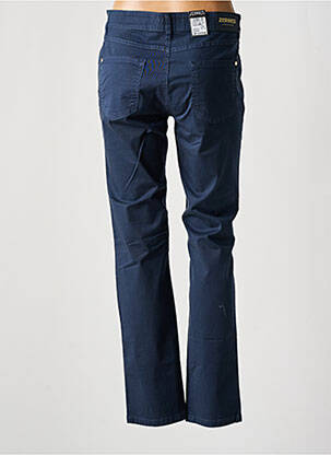 Pantalon slim tissage popeline taille normale bleu ZERRES femme