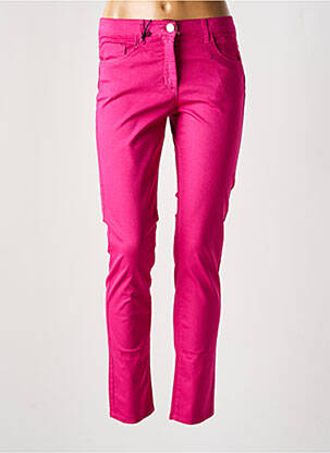 Pantalon slim taille basse taille basse rose EAST DRIVE femme