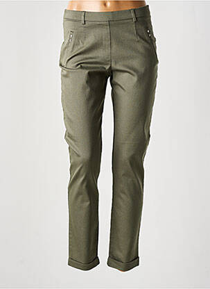 Jegging taille haute taille haute vert CHRISTINE LAURE femme