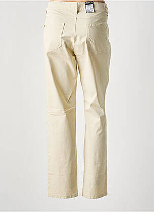Pantalon slim tissage popeline taille normale beige ZERRES femme