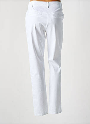 Pantalon slim tissage popeline taille normale blanc PAUSE CAFE femme
