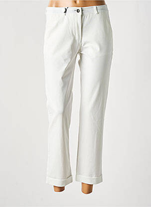Pantalon 7/8 stretch taille normale blanc EAST DRIVE femme