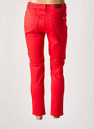 Pantalon 7/8 stretch taille basse rouge C'EST BEAU LA VIE femme