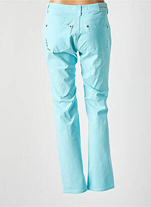Pantalon droit stretch taille normale bleu ZERRES femme