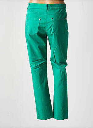 Pantalon slim tissage popeline taille normale vert FRANCE RIVOIRE femme