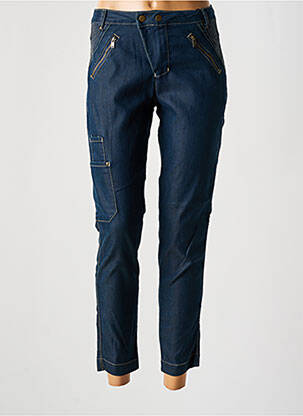 Pantalon 7/8 poches taille basse bleu EVA KAYAN femme