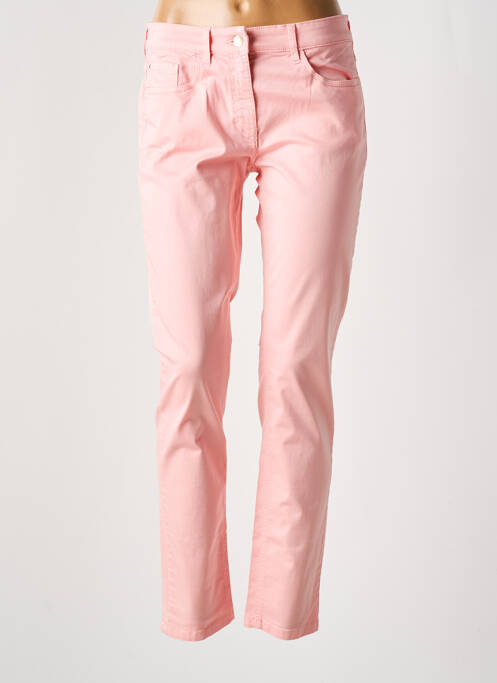 Pantalon slim tissage popeline taille normale orange ZERRES femme