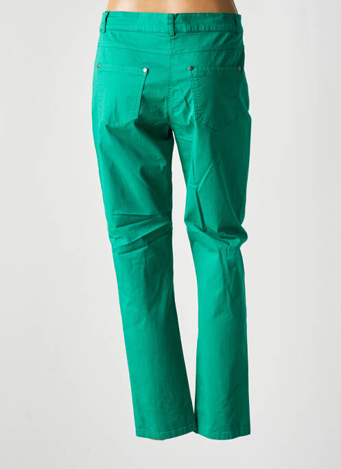 Pantalon slim tissage popeline taille normale vert FRANCE RIVOIRE femme