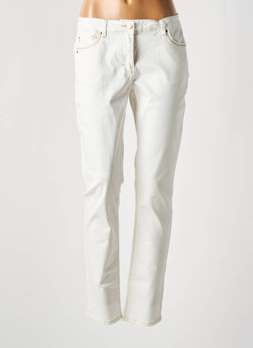 Jeans coupe slim beige C'EST BEAU LA VIE pour femme