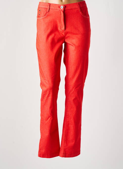 Pantalon slim rouge CHRISTINE LAURE pour femme