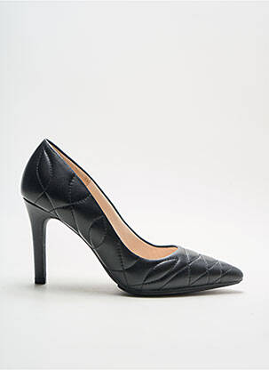 Escarpins tissage satiné talon de 7 à 9cm noir LODI femme