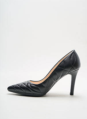 Escarpins tissage satiné talon de 7 à 9cm noir LODI femme