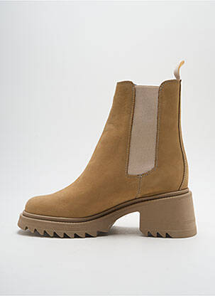 Bottines/boots nubuck talon de 4 à 6cm beige COCO ET ABRICOT femme