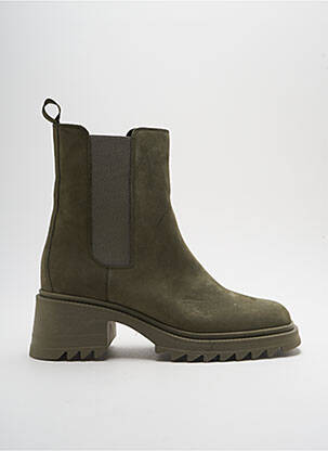 Bottines/boots nubuck talon de 4 à 6cm vert COCO ET ABRICOT femme
