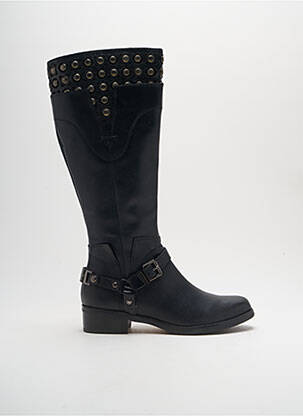 Bottes bout rond talon plat jusqu'à 3cm noir MAM'ZELLE femme