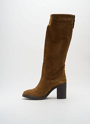 Bottes nubuck talon de 4 à 6cm marron PROGETTO femme