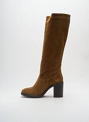 Bottes nubuck talon de 4 à 6cm marron PROGETTO femme