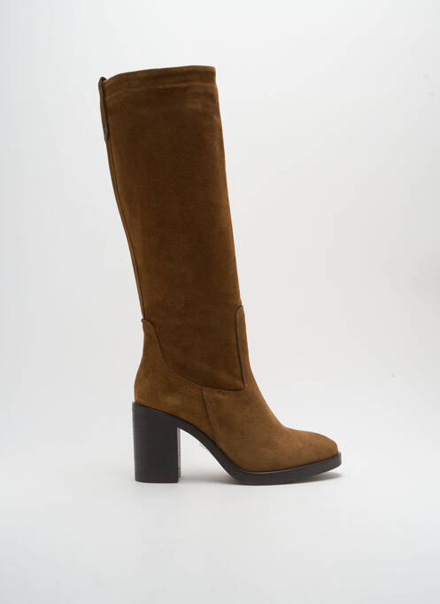 Bottes nubuck talon de 4 à 6cm marron PROGETTO femme