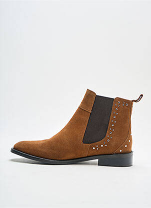Bottines/boots nubuck talon plat jusqu'à 3cm marron ADIGE femme