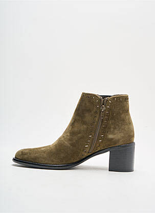 Bottines/boots bout rond talon de 4 à 6cm vert ADIGE femme