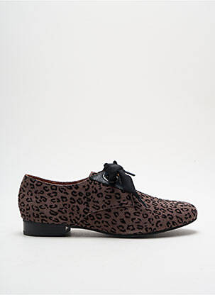 Derbies nubuck talon plat jusqu'à 3cm marron MAM'ZELLE femme