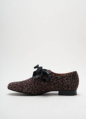 Derbies nubuck talon plat jusqu'à 3cm marron MAM'ZELLE femme