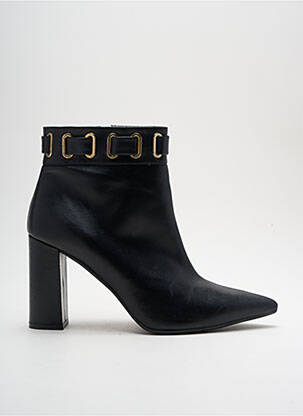 Bottines/boots matière lisse talon de 7 à 9cm noir LODI femme