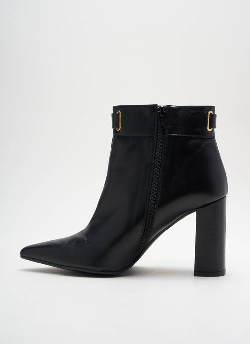 Bottines/boots matière lisse talon de 7 à 9cm noir LODI femme