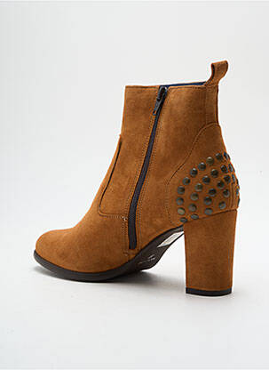 Bottines/boots nubuck talon de 4 à 6cm marron XAVIER DANAUD femme