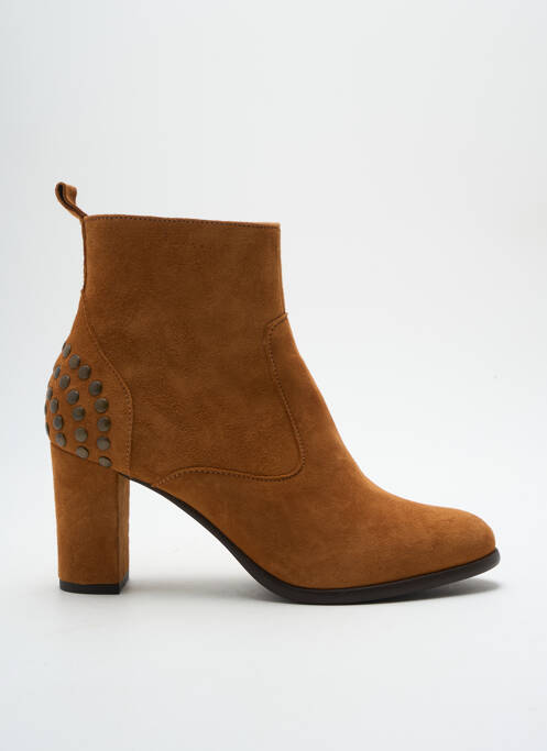 Bottines/boots nubuck talon de 4 à 6cm marron XAVIER DANAUD femme
