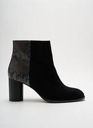 Bottines/boots tissage satiné talon de 4 à 6cm noir ANAKI femme