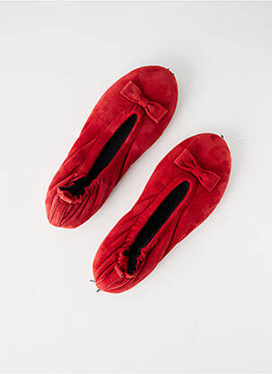 Chaussons/pantoufles semelle extérieure cuir talon plat jusqu'à 3cm rouge GLOVE STORY femme