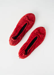Chaussons/pantoufles semelle extérieure cuir talon plat jusqu'à 3cm rouge GLOVE STORY femme