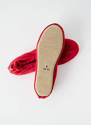 Chaussons/pantoufles semelle extérieure cuir talon plat jusqu'à 3cm rouge GLOVE STORY femme