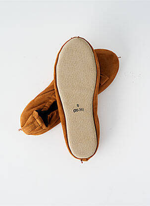 Chaussons/pantoufles semelle extérieure cuir talon plat jusqu'à 3cm marron GLOVE STORY femme
