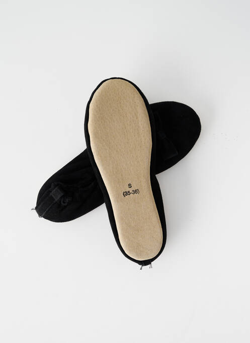 Chaussons/pantoufles semelle extérieure cuir talon plat jusqu'à 3cm noir GLOVE STORY femme