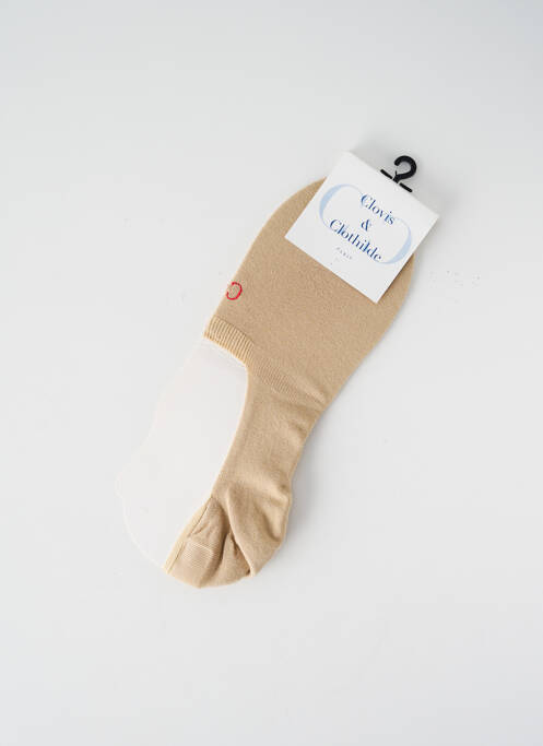 Chaussettes beige CLOVIS & CLOTHILDE pour homme