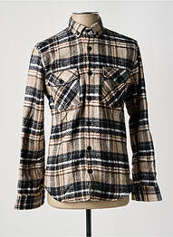 Chemise manches longues poches beige BLACK NEEDLE homme