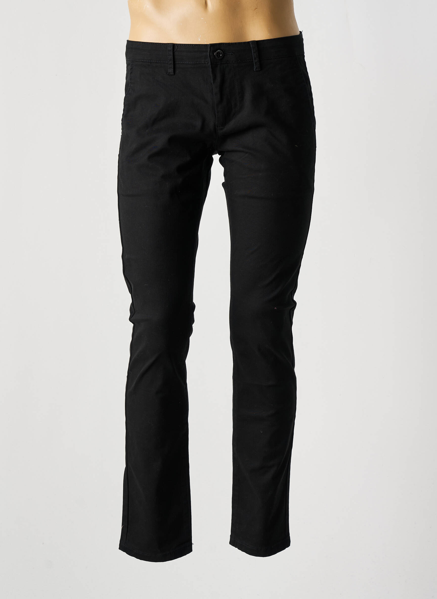 ORIGINAL ADO Pantalon chino de couleur noir en soldes pas cher 2443661 noir00 Modz