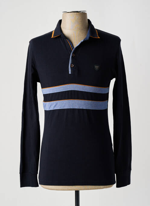 Polo noir CLUB JU PARIS pour homme