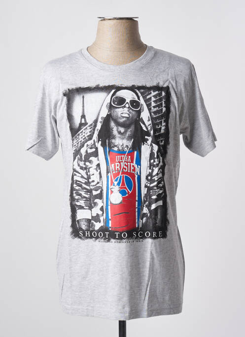 T-shirt gris FAMOUS pour homme