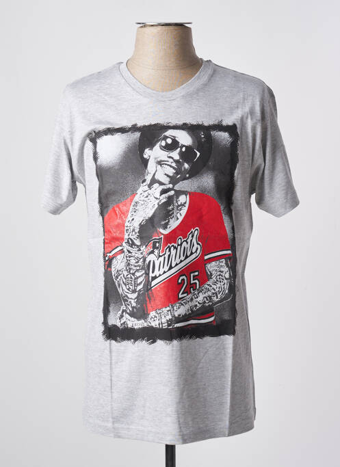T-shirt gris FAMOUS pour homme