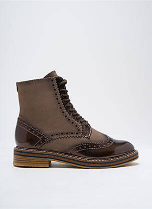 Bottines/boots matière lisse talon plat jusqu'à 3cm marron MARCO TOZZI femme