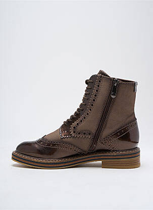 Bottines/boots matière lisse talon plat jusqu'à 3cm marron MARCO TOZZI femme